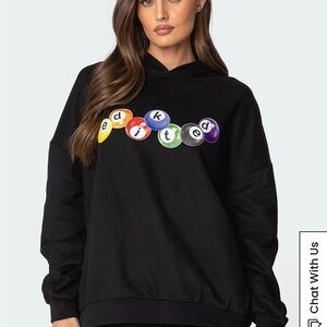 Edikted Billiard Oversized Hoodie size XL